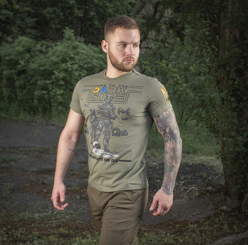 M-Tac - T-shirt UA Side - Bawełna - Oliwkowy - 80026038
