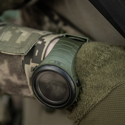 M-Tac - Zegarek taktyczny 2166 - LED - 5 ATM - Zielony - 50008001