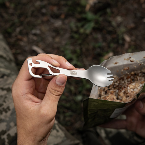 M-Tac - Łyżko widelec z karabińczykiem - Stal nierdzewna - 60011235