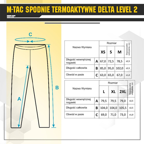 M-Tac - Spodnie Termoaktywne Delta Level 2 - Coyote Brown - 70005017