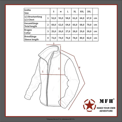 MFH - Bluza termoaktywna US Jacket Lining - Czarna - 03202A