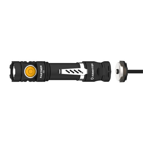 Armytek - Latarka LED Partner C2 - Światło białe - 1100 lm - 18650 - Czarna - F07802C
