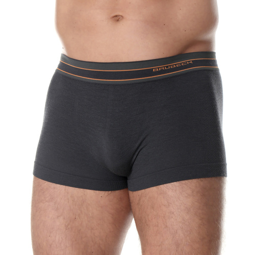 Brubeck - Bokserki męskie Active Wool Merino - Grafitowe - BX1087M