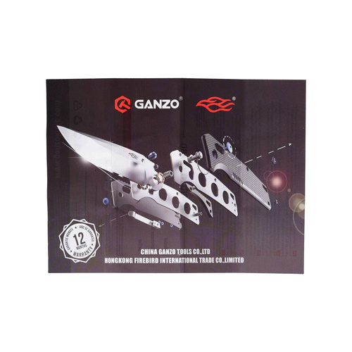 Ganzo - Nóż składany EDC G767-BK - 9CR14 - Czarny / Srebrny - G767-BK
