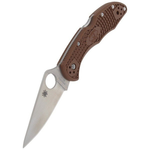 Spyderco - Nóż składany Delica® 4 FRN Flat Ground Brown - C11FPBN