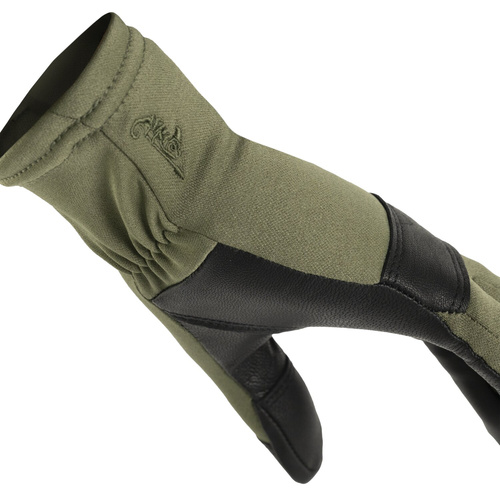 Helikon - Rękawice taktyczne Patrol - Poliester - Skóra - Oliwkowy - RK-GPL-RP-02