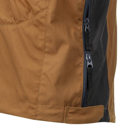 Helikon - Kurtka softshellowa Anorak Woodsman - DuraCanvas - Czarny/Earth Brown - KU-WDN-DC-0A01B