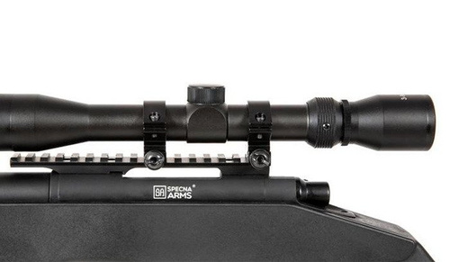 Specna Arms - Replika karabinu wyborowego SA-S02 CORE™ z lunetą i dwójnogiem - Czarny