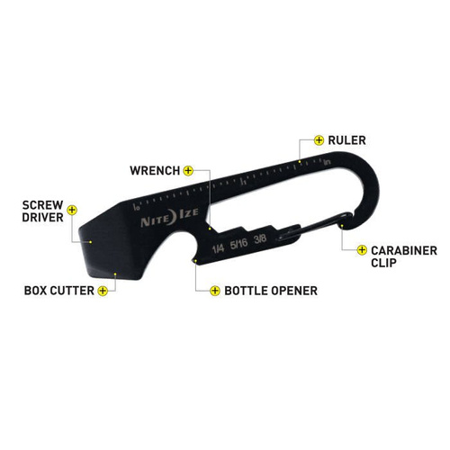 Brelok wielofunkcyjny Nite Ize DoohicKey Key-Tool - Czarny - KMT-01-R3