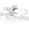 Vector Optics - Montaż kolimatora na lunetę X-ACCU - 4 otwory - MOJ/MAG - Czarny - XASR-A03