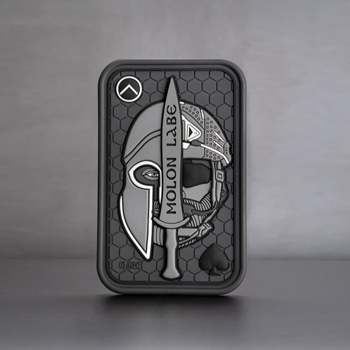 M-Tac - Naszywka Morale Patch - Molon Labe Ace 3D PVC - Szary - 51127011