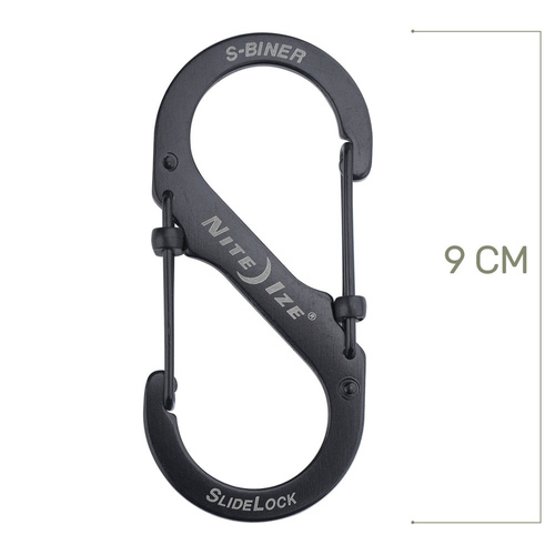 Nite Ize - Karabinek S-Biner #4 SlideLock - Czarny - LSB4-01-R3