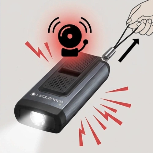 Ledlenser - Latarka brelok LED K6R - Aluminium - 400 lm - Szara - 502580