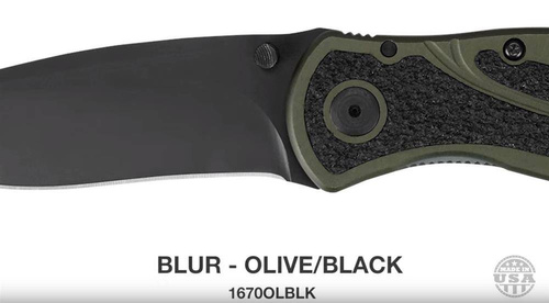 Kershaw - Nóż taktyczny Blur 1670OLBLK - 14C28N - Czarny - 1670OLBLK