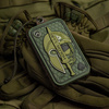 M-Tac - Naszywka Morale Patch - Molon Labe Ace Żakard - Oliwkowy / PVC - 51127001