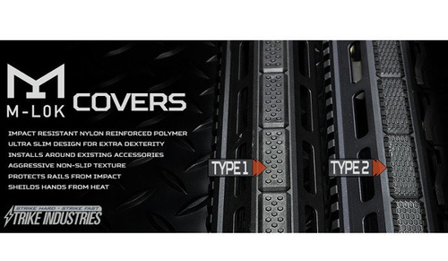 Strike Industries - Ochronne zaślepki Rail Covers do otworów M-Lok - 5 szt. - Czarny - MLOK-COVER V2