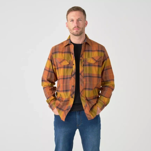 Helikon - Koszula z długim rękawem Defender Mk2 - Nylon Sorona Blend - Evening Pumpkin Plaid - KO-DF2-NS-2R