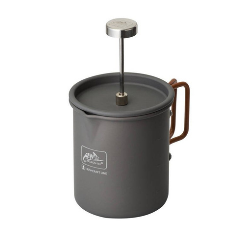 Helikon - Kubek z zaparzaczem do kawy CAMP French Press - 600 ml - Aluminium - Szary - TK-FPC-AL-19