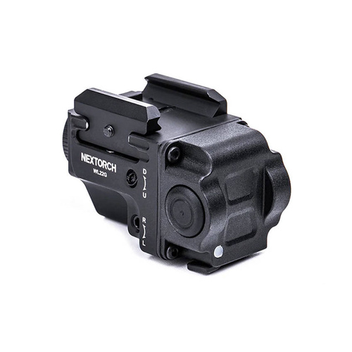 NEXTorch - Latarka na broń z laserem - 650 lm - Aluminium - Czarna - WL22R