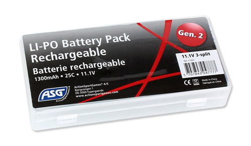 ASG - Bateria AEG - LiPo - 11,1V - 1300 mAh - 25C - [1+1+1] - 17207