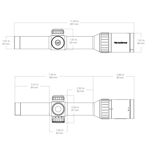 Vector Optics - Luneta biegowa Continental 1-8x24 ED Fiber - SFP - G4 Fiber - Czarny - SCOC-51