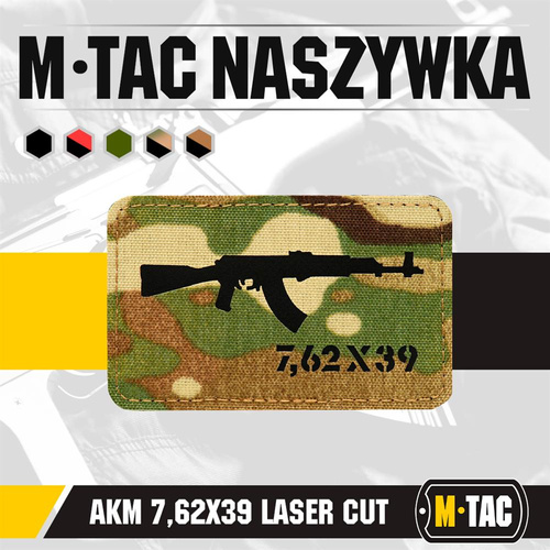 M-Tac - Naszywka AKM 7,62x39 Laser Cut - Multicam/Czarny - 51110802