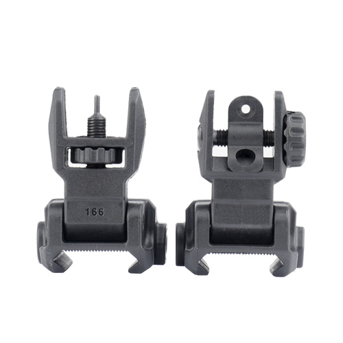 DLG Tactical - Składane przyrządy celownicze Low Profile Sight Set - Czarne - DLG-166
