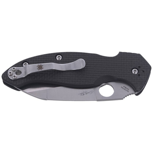 Spyderco - Nóż składany Canis - Włókno węglowe - G-10 - Czarny - C248CFP