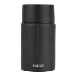 SIGG - Termos na żywność z miską i sporkiem Gemstone Obsidian Food Jar - 0.75 L - Stal nierdzewna 18/8 - Czarny - 8734.20