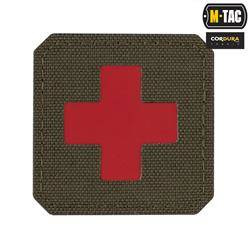 M-Tac - Naszywka Medic Cross Laser Cut - Cordura 500D - Ranger Green/Red - 51122323