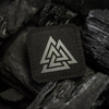 M-Tac - Naszywka Laser cut Valknut kwadrat - Czarny / Szary - 51162211