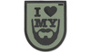 101 Inc. - Naszywka 3D - I Love My Beard - Zielony