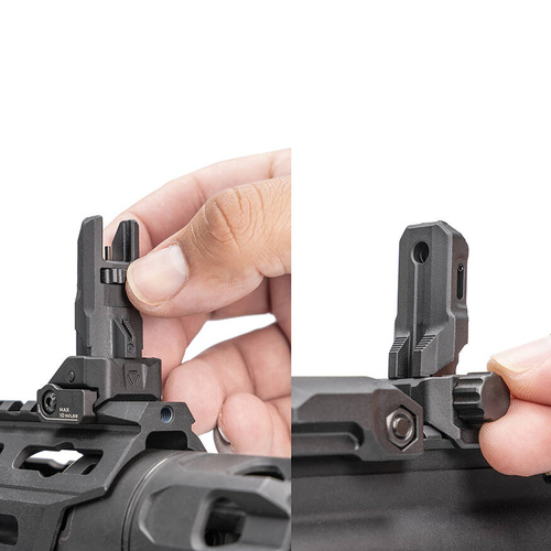 Strike Industries - Celownik przeziernikowy Strike Polymer Backup Sights - Składany - Picatinny - Czarny - SI-SPBUS