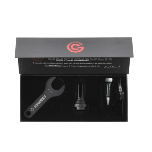 Tłumik płomienia Gomander Quadron Evo 9 mm 1/2x28 - Stal hartowana - Czarny - TB0.10205