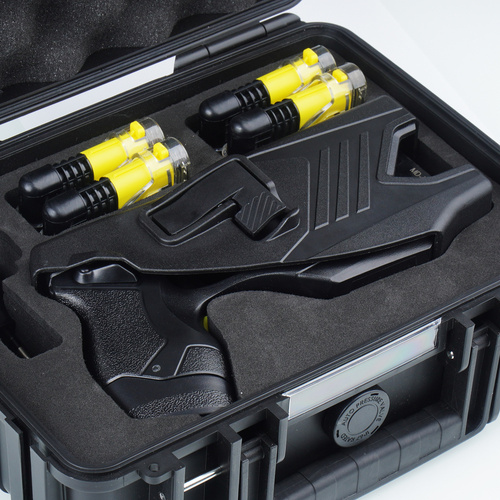Husha - Paralizator strzelający TX200P - Dwustrzałowy - 55 000 V - Latarka - Laser - TX200P