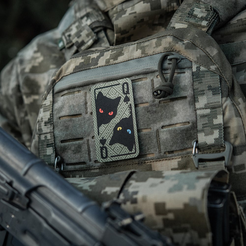 M-Tac - Naszywka Queen of Spades - Cordura 500D - Ornament - Oliwkowy - 51362001