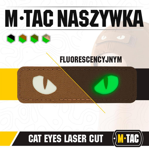 M-Tac - Naszywka Morale Patch - Cat Eyes - Laser Cut  - Coyote - 51009599