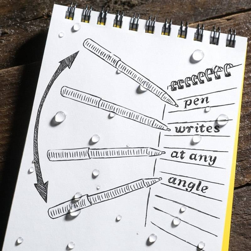 Rite in the Rain - Długopis wodoodporny All-Weather Pocket Pen - 2 szt. - Czarny tusz - BK92