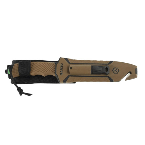 Ganzo - Nóż survivalowy Firebird z krzesiwem - Coyote - G8012V2-DY