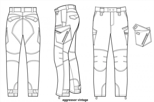 M-Tac - Spodnie taktyczne Aggressor - Vintage - Czarne - 20440902