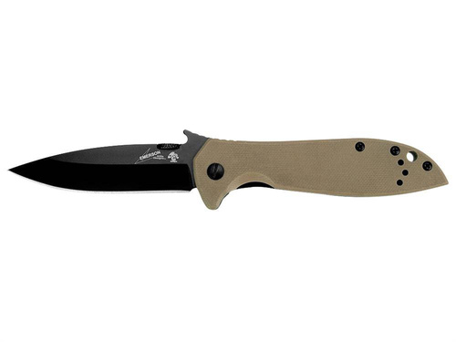 Kershaw - Nóż taktyczny Emerson 6054BRNBLK - 8Cr14MoV - Czarny - 6054BRNBLK