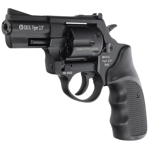 Ekol - Rewolwer hukowy BAS Viper 2,5" - .22 Long Blanc/6 mm Long - Matte Black