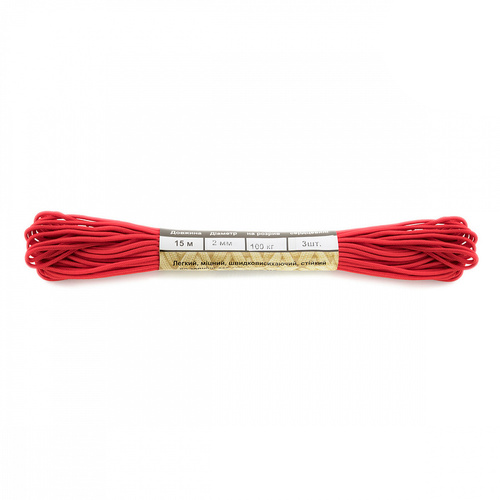 M-Tac - Paracord Minicord - 2 mm - 15 m - Czerwony - 10270145