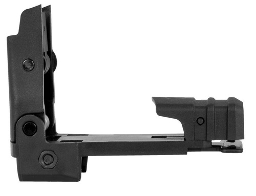 MFT - Składany przeziernik na szynę Picatinny Flip Up Rear Sight - Polimer - Czarny - BUPSWR-BL