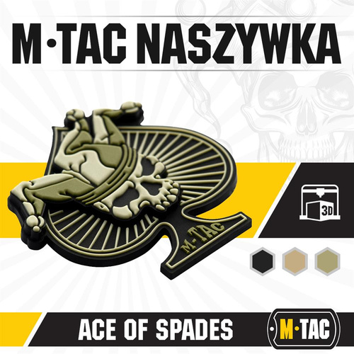 M-Tac - Naszywka Ace of Spades - PVC 3D - Oliwkowy - 51108201