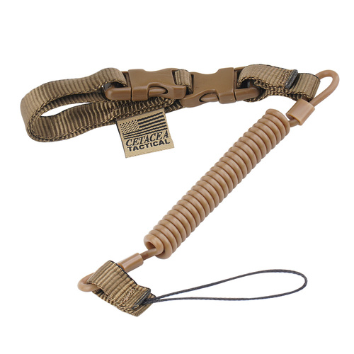 Cetacea Tactical - Smycz do broni Plain Clothes Mini-Coil Lanyard - Coyote Brown - TA-PCO-COY