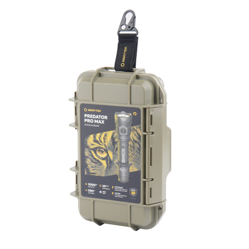 Armytek - Latarka taktyczna Predator Pro Max - Strobe - 3000 lm - Czarna - F08201PC