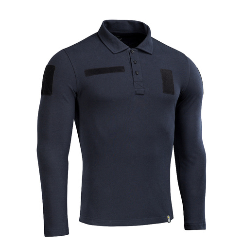 M-Tac - Koszula taktyczna Polo z długim rękawem 65/35 - Dark Navy Blue - 80021015