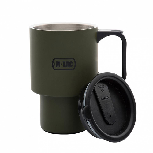 M-Tac - Kubek termiczny z pokrywą - 450 ml - Oliwkowy - 60010001