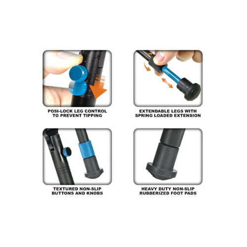 UTG - Dwójnóg składany Leapers Universal Shooter's QD - 8.7"-10.6" - Picatinny - TL-BP69SQ